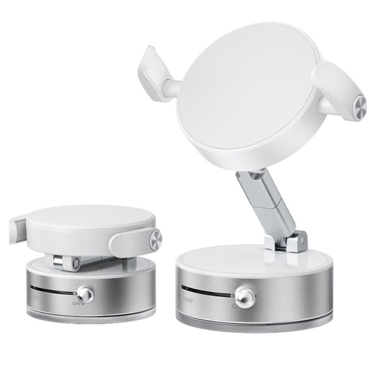 A9 Foldable Clamp-type Vacuum Magnetic 360-degree Rotation Car Phone Holder, A9 (Black), A9 (White)