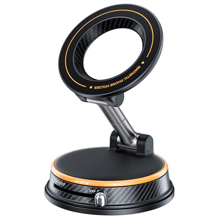 A13 Foldable Vacuum Strong Magnetic Car Phone Holder, A13 (Black), A13 (Orange)