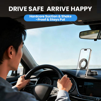 A13 Foldable Vacuum Strong Magnetic Car Phone Holder, A13 (Black), A13 (Orange), A13 (Silver)