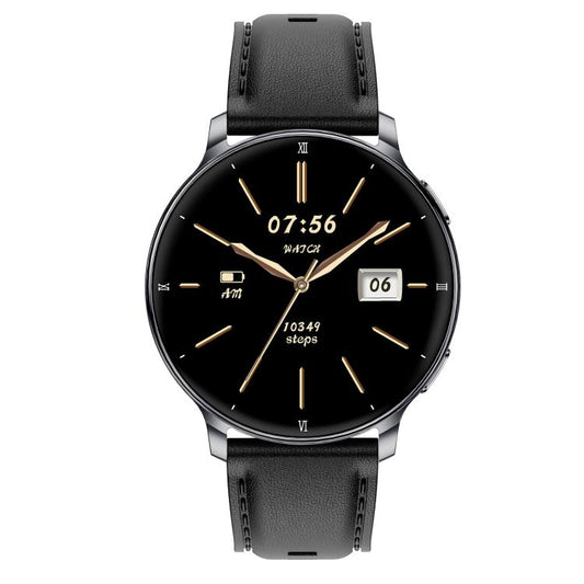 HT39 1.32 inch Ultra-thin Sports Smart Watch Supports Bluetooth Call / Heart Rate / Pressure / Sleep Monitoring, Black, Pale Gold