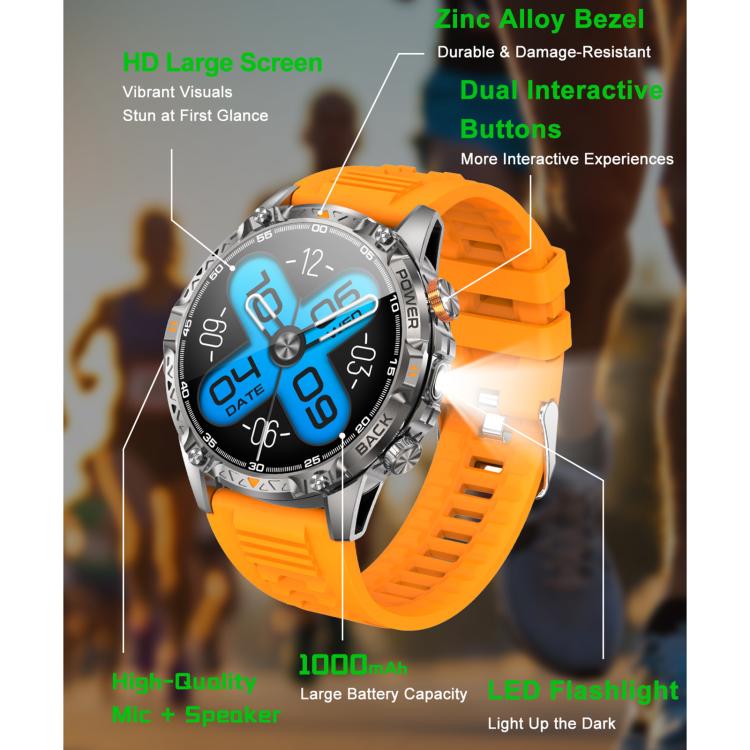 YK16 1.7 inch Sports Smart Watch Supports Heart Rate / Sleep Monitoring