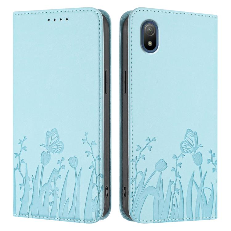 Tulips Butterfly Pattern Magnetic Vegan Leather Phone Case, For Sony Xperia Ace III, For Sony Xperia 1 IV, For Sony Xperia 10 IV