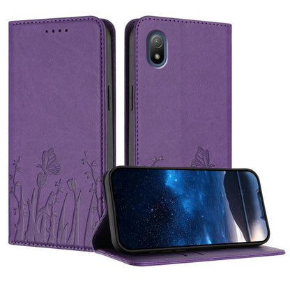 Tulips Butterfly Pattern Magnetic Vegan Leather Phone Case, For Sony Xperia Ace III, For Sony Xperia 1 IV, For Sony Xperia 10 IV