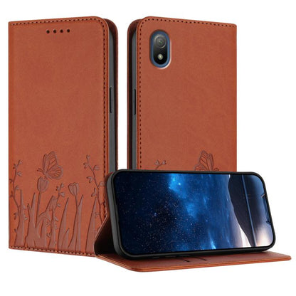 Tulips Butterfly Pattern Magnetic Vegan Leather Phone Case, For Sony Xperia Ace III, For Sony Xperia 1 IV, For Sony Xperia 10 IV