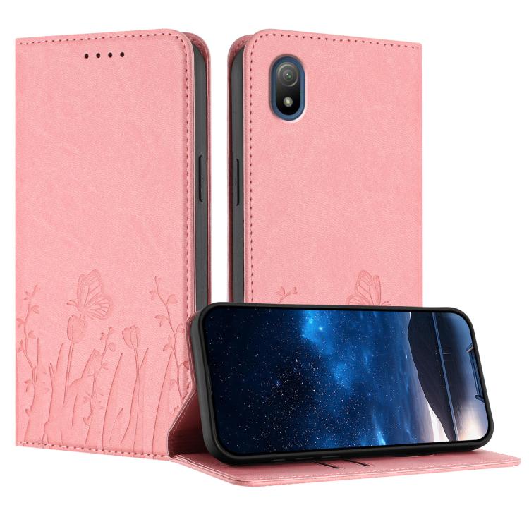Tulips Butterfly Pattern Magnetic Vegan Leather Phone Case, For Sony Xperia Ace III, For Sony Xperia 1 IV, For Sony Xperia 10 IV