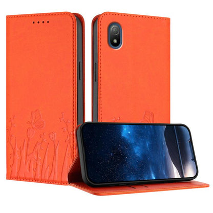 Tulips Butterfly Pattern Magnetic Vegan Leather Phone Case, For Sony Xperia Ace III, For Sony Xperia 1 IV, For Sony Xperia 10 IV