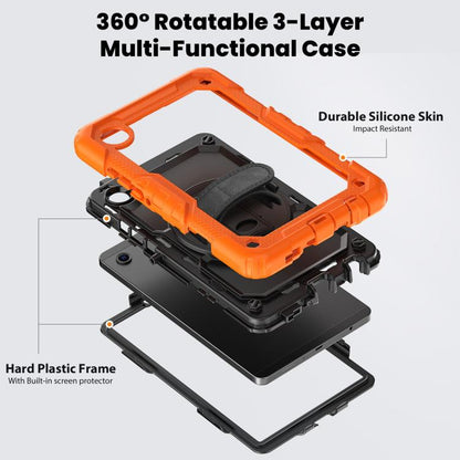 Silicone Hybrid PC Tablet Case with Shoulder Strap, For Samsung Galaxy Tab A11 / A9