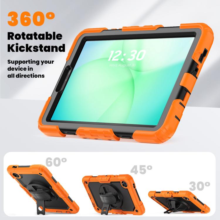 Silicone Hybrid PC Tablet Case with Shoulder Strap, For Samsung Galaxy Tab A11 / A9