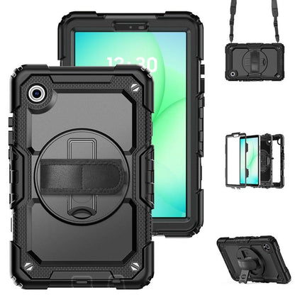 Silicone Hybrid PC Tablet Case with Shoulder Strap, For Samsung Galaxy Tab A11 / A9