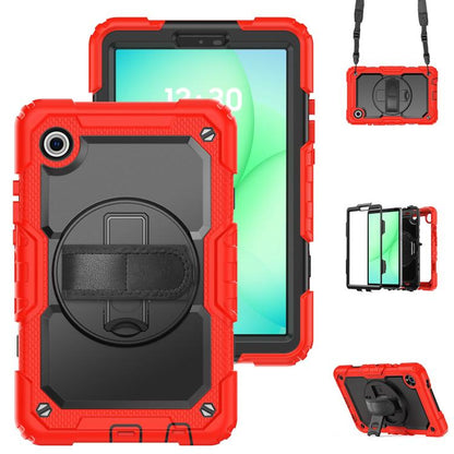 Silicone Hybrid PC Tablet Case with Shoulder Strap, For Samsung Galaxy Tab A11 / A9
