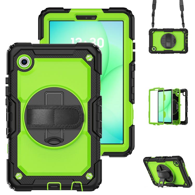 Silicone Hybrid PC Tablet Case with Shoulder Strap, For Samsung Galaxy Tab A11 / A9