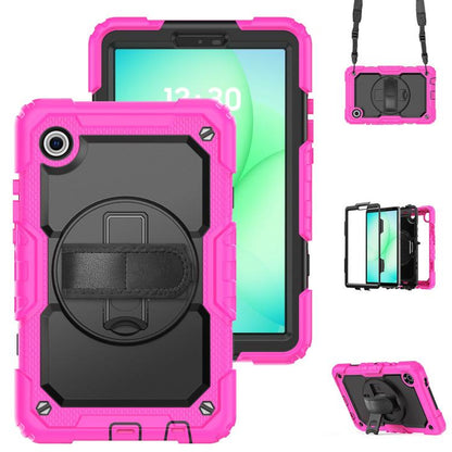 Silicone Hybrid PC Tablet Case with Shoulder Strap, For Samsung Galaxy Tab A11 / A9