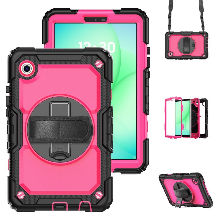 Silicone Hybrid PC Tablet Case with Shoulder Strap, For Samsung Galaxy Tab A11 / A9