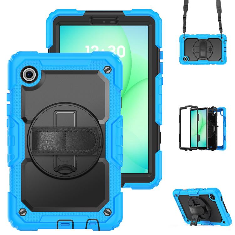 Silicone Hybrid PC Tablet Case with Shoulder Strap, For Samsung Galaxy Tab A11 / A9