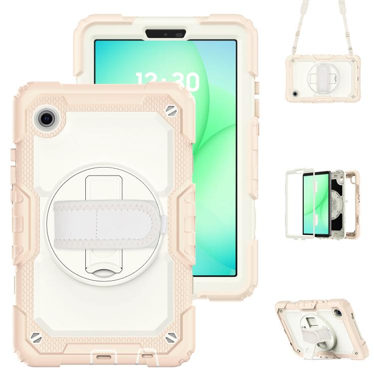 Silicone Hybrid PC Tablet Case with Shoulder Strap, For Samsung Galaxy Tab A11 / A9