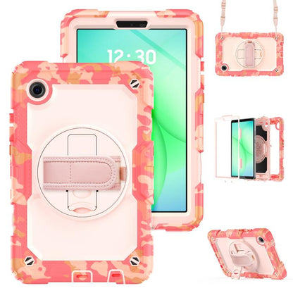 Silicone Hybrid PC Tablet Case with Shoulder Strap, For Samsung Galaxy Tab A11 / A9