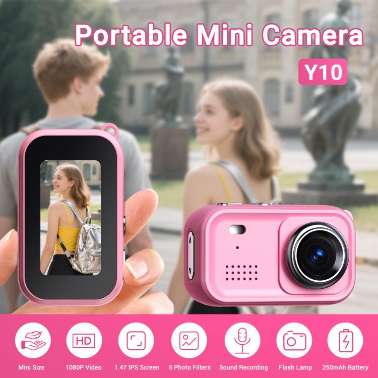 Mini-appareil photo numérique pour enfants Y10 avec écran IPS de 1,47 pouce