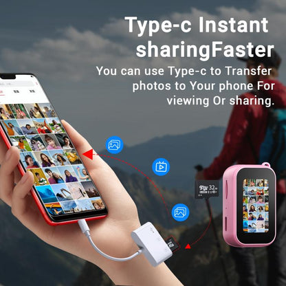 Mini-appareil photo numérique pour enfants Y10 avec écran IPS de 1,47 pouce