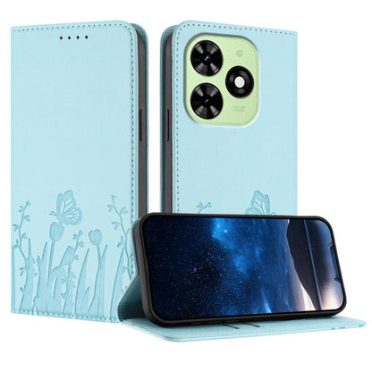 Tulips Butterfly Pattern Magnetic Vegan Leather Phone Case, For Tecno Spark 30 4G, For Tecno Spark 30C 4G, For Tecno Pova 6 Neo 4G, For Tecno Pova 6 / Pova 6 Pro, For Tecno Camon 30 Pro, For Tecno Spark 20 Pro, For Tecno Spark 20 / Spark 20C / Pop 8   ...