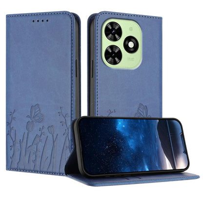 Tulips Butterfly Pattern Magnetic Vegan Leather Phone Case, For Tecno Spark 30 4G, For Tecno Spark 30C 4G, For Tecno Pova 6 Neo 4G, For Tecno Pova 6 / Pova 6 Pro, For Tecno Camon 30 Pro, For Tecno Spark 20 Pro, For Tecno Spark 20 / Spark 20C / Pop 8   ...