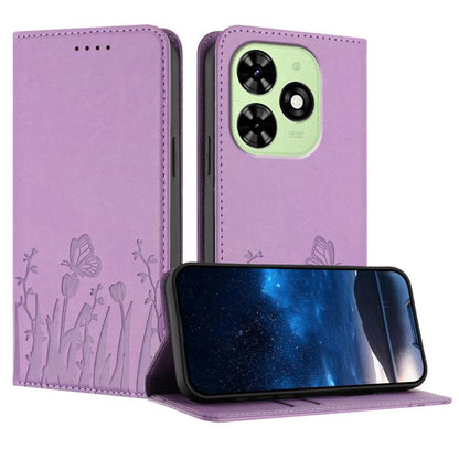 Tulips Butterfly Pattern Magnetic Vegan Leather Phone Case, For Tecno Spark 30 4G, For Tecno Spark 30C 4G, For Tecno Pova 6 Neo 4G, For Tecno Pova 6 / Pova 6 Pro, For Tecno Camon 30 Pro, For Tecno Spark 20 Pro, For Tecno Spark 20 / Spark 20C / Pop 8   ...