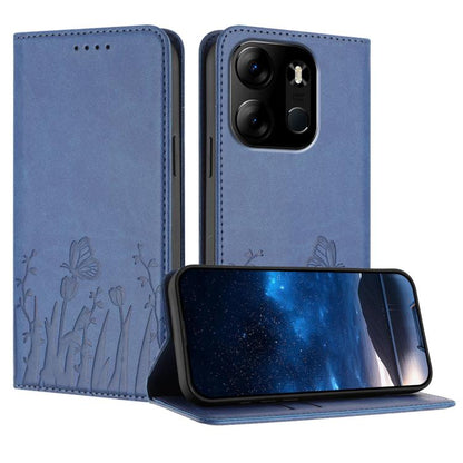 Tulips Butterfly Pattern Magnetic Vegan Leather Phone Case, For Tecno Camon 20 / Camon 20 Pro 4G, For Tecno Spark Go 2023 / Pop 7 / Pop 7 Pro, For Tecno Spark 10C, For Tecno Spark 10 4G, For Tecno Spark 10 Pro, For Tecno Pova 4, For Tecno Pova 3