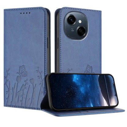 Tulips Butterfly Pattern Magnetic Vegan Leather Phone Case, For Tecno Camon 40 Pro 4G, For Tecno Camon 40 Premier, For Tecno Camon 40, For Tecno Camon 40 Pro 5G, For Tecno Spark 30C 5G / Pop 9 5G, For Tecno Spark Go 1 / Pop 9 4G, For Tecno Camon 30S   ...