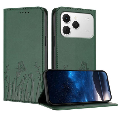 Tulips Butterfly Pattern Magnetic Vegan Leather Phone Case, For Tecno Pova Curve 2 5G, For Tecno Spark Go 3 / Pop 20 4G, For Tecno Spark 50 4G, For Tecno Camon 50 Pro 4G, For Tecno Camon 50 4G, For Tecno Pova Slim / Spark Slim, For Tecno Pova 7 5G     ...