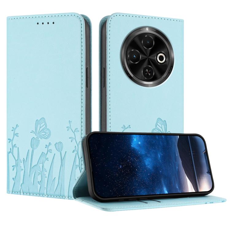 Tulips Butterfly Pattern Magnetic Vegan Leather Phone Case, For Tecno Spark 30 4G, For Tecno Spark 30C 4G, For Tecno Pova 6 Neo 4G, For Tecno Pova 6 / Pova 6 Pro, For Tecno Camon 30 Pro, For Tecno Spark 20 Pro, For Tecno Spark 20 / Spark 20C / Pop 8   ...