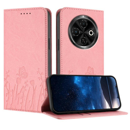 Tulips Butterfly Pattern Magnetic Vegan Leather Phone Case, For Tecno Spark 30 4G, For Tecno Spark 30C 4G, For Tecno Pova 6 Neo 4G, For Tecno Pova 6 / Pova 6 Pro, For Tecno Camon 30 Pro, For Tecno Spark 20 Pro, For Tecno Spark 20 / Spark 20C / Pop 8   ...