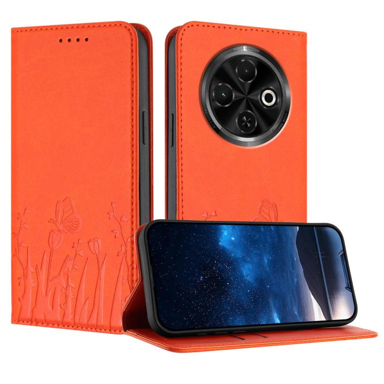 Tulips Butterfly Pattern Magnetic Vegan Leather Phone Case, For Tecno Spark 30 4G, For Tecno Spark 30C 4G, For Tecno Pova 6 Neo 4G, For Tecno Pova 6 / Pova 6 Pro, For Tecno Camon 30 Pro, For Tecno Spark 20 Pro, For Tecno Spark 20 / Spark 20C / Pop 8   ...