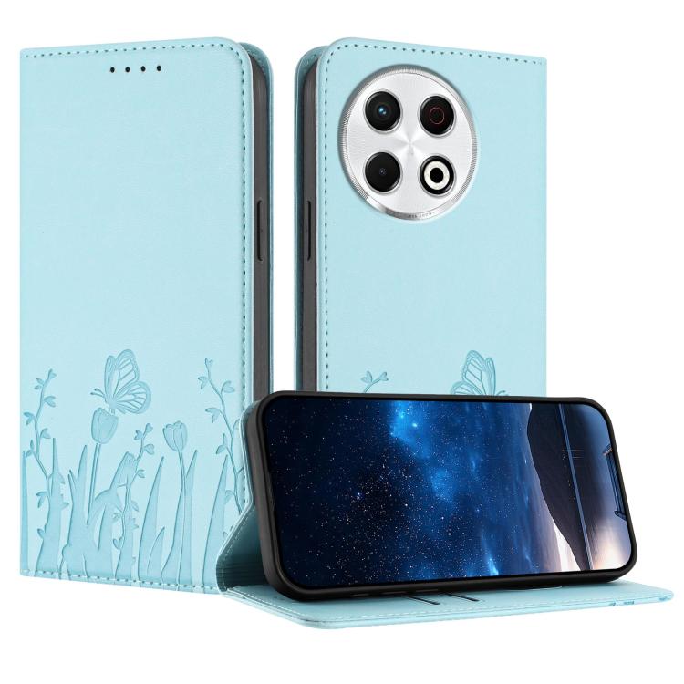 Tulips Butterfly Pattern Magnetic Vegan Leather Phone Case, For Tecno Camon 40 Pro 4G, For Tecno Camon 40 Premier, For Tecno Camon 40, For Tecno Camon 40 Pro 5G, For Tecno Spark 30C 5G / Pop 9 5G, For Tecno Spark Go 1 / Pop 9 4G, For Tecno Camon 30S   ...