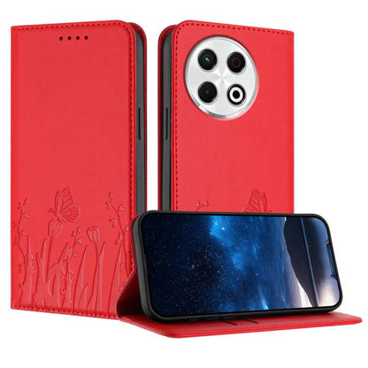 Tulips Butterfly Pattern Magnetic Vegan Leather Phone Case, For Tecno Camon 40 Pro 4G, For Tecno Camon 40 Premier, For Tecno Camon 40, For Tecno Camon 40 Pro 5G, For Tecno Spark 30C 5G / Pop 9 5G, For Tecno Spark Go 1 / Pop 9 4G, For Tecno Camon 30S   ...