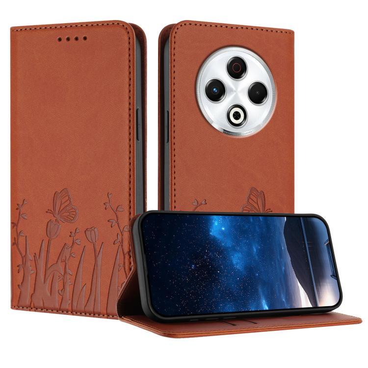 Tulips Butterfly Pattern Magnetic Vegan Leather Phone Case, For Tecno Spark 30 4G, For Tecno Spark 30C 4G, For Tecno Pova 6 Neo 4G, For Tecno Pova 6 / Pova 6 Pro, For Tecno Camon 30 Pro, For Tecno Spark 20 Pro, For Tecno Spark 20 / Spark 20C / Pop 8   ...