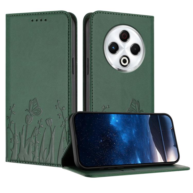 Tulips Butterfly Pattern Magnetic Vegan Leather Phone Case, For Tecno Spark 30 4G, For Tecno Spark 30C 4G, For Tecno Pova 6 Neo 4G, For Tecno Pova 6 / Pova 6 Pro, For Tecno Camon 30 Pro, For Tecno Spark 20 Pro, For Tecno Spark 20 / Spark 20C / Pop 8   ...