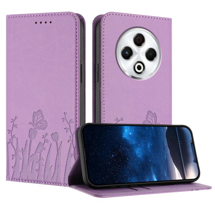 Tulips Butterfly Pattern Magnetic Vegan Leather Phone Case, For Tecno Spark 30 4G, For Tecno Spark 30C 4G, For Tecno Pova 6 Neo 4G, For Tecno Pova 6 / Pova 6 Pro, For Tecno Camon 30 Pro, For Tecno Spark 20 Pro, For Tecno Spark 20 / Spark 20C / Pop 8   ...