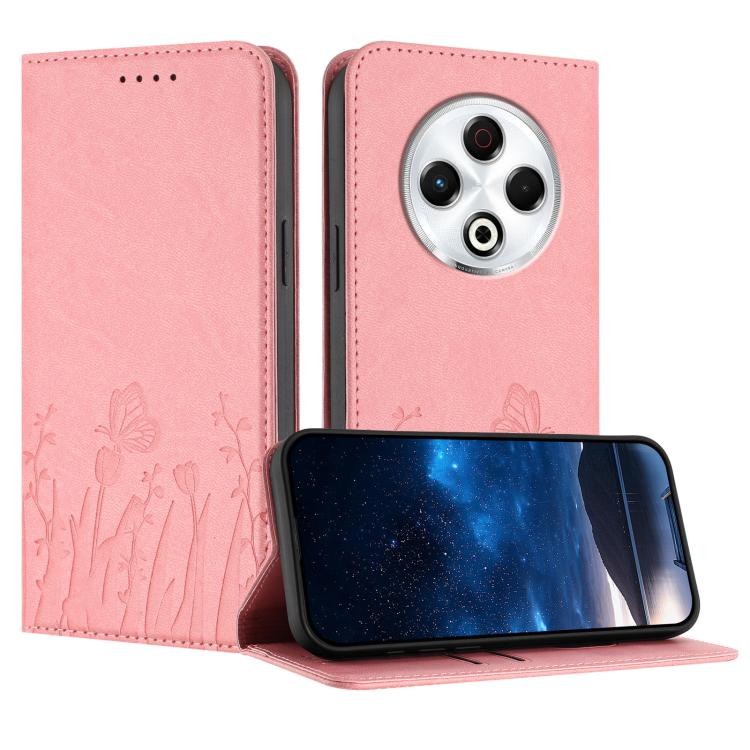 Tulips Butterfly Pattern Magnetic Vegan Leather Phone Case, For Tecno Spark 30 4G, For Tecno Spark 30C 4G, For Tecno Pova 6 Neo 4G, For Tecno Pova 6 / Pova 6 Pro, For Tecno Camon 30 Pro, For Tecno Spark 20 Pro, For Tecno Spark 20 / Spark 20C / Pop 8   ...