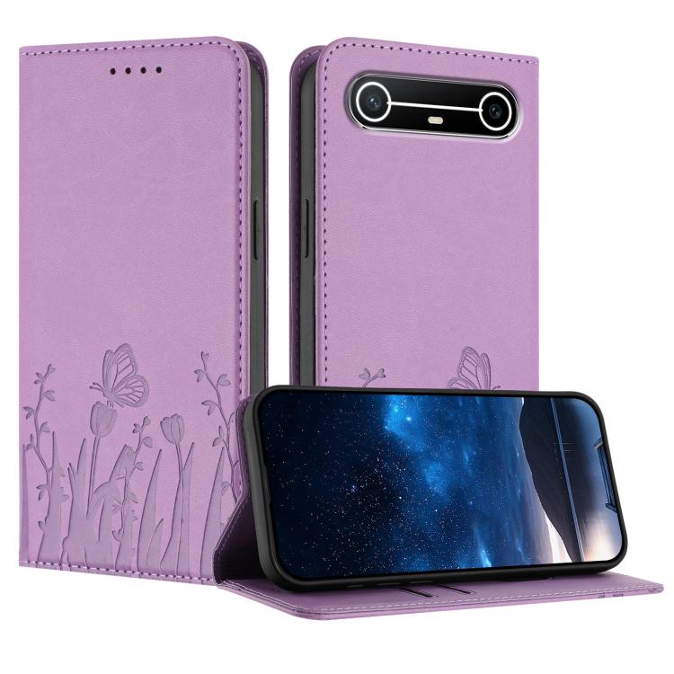 Tulips Butterfly Pattern Magnetic Vegan Leather Phone Case, For Tecno Pova Curve 2 5G, For Tecno Spark Go 3 / Pop 20 4G, For Tecno Spark 50 4G, For Tecno Camon 50 Pro 4G, For Tecno Camon 50 4G, For Tecno Pova Slim / Spark Slim, For Tecno Pova 7 5G     ...