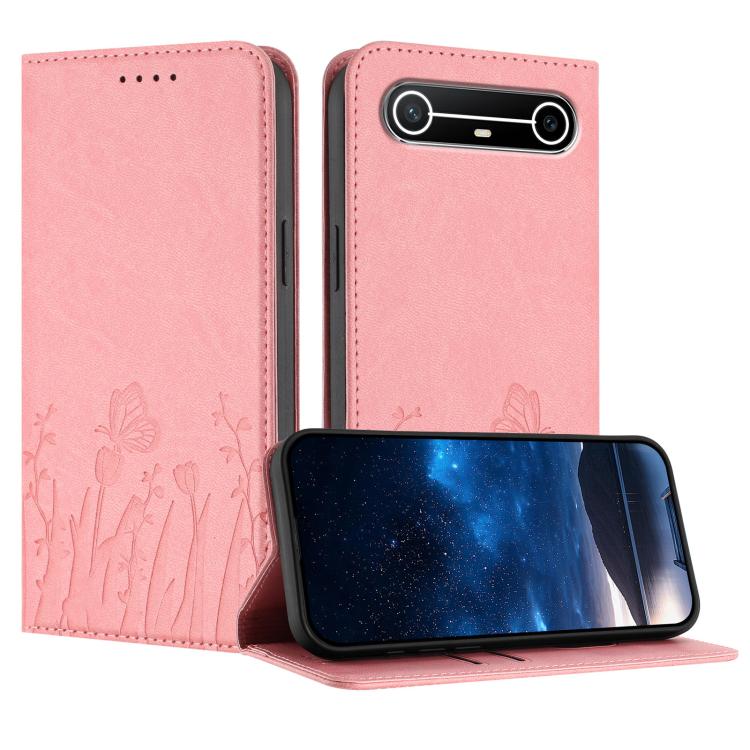 Tulips Butterfly Pattern Magnetic Vegan Leather Phone Case, For Tecno Pova Curve 2 5G, For Tecno Spark Go 3 / Pop 20 4G, For Tecno Spark 50 4G, For Tecno Camon 50 Pro 4G, For Tecno Camon 50 4G, For Tecno Pova Slim / Spark Slim, For Tecno Pova 7 5G     ...