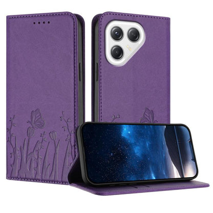 Tulips Butterfly Pattern Magnetic Vegan Leather Phone Case, For Tecno Pova Curve 2 5G, For Tecno Spark Go 3 / Pop 20 4G, For Tecno Spark 50 4G, For Tecno Camon 50 Pro 4G, For Tecno Camon 50 4G, For Tecno Pova Slim / Spark Slim, For Tecno Pova 7 5G     ...