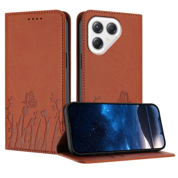 Tulips Butterfly Pattern Magnetic Vegan Leather Phone Case, For Tecno Pova Curve 2 5G, For Tecno Spark Go 3 / Pop 20 4G, For Tecno Spark 50 4G, For Tecno Camon 50 Pro 4G, For Tecno Camon 50 4G, For Tecno Pova Slim / Spark Slim, For Tecno Pova 7 5G     ...
