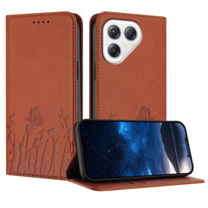 Tulips Butterfly Pattern Magnetic Vegan Leather Phone Case, For Tecno Pova Curve 2 5G, For Tecno Spark Go 3 / Pop 20 4G, For Tecno Spark 50 4G, For Tecno Camon 50 Pro 4G, For Tecno Camon 50 4G, For Tecno Pova Slim / Spark Slim, For Tecno Pova 7 5G     ...