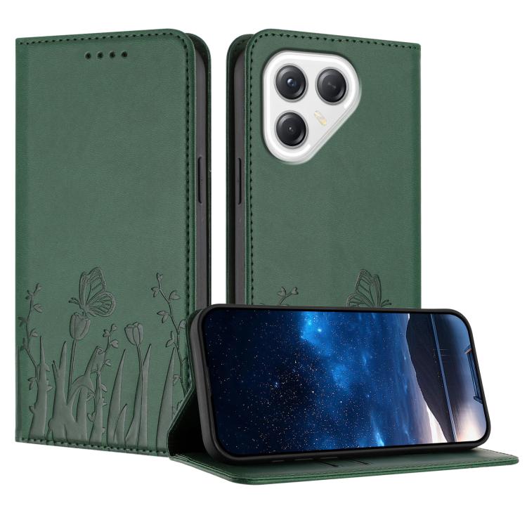 Tulips Butterfly Pattern Magnetic Vegan Leather Phone Case, For Tecno Pova Curve 2 5G, For Tecno Spark Go 3 / Pop 20 4G, For Tecno Spark 50 4G, For Tecno Camon 50 Pro 4G, For Tecno Camon 50 4G, For Tecno Pova Slim / Spark Slim, For Tecno Pova 7 5G     ...