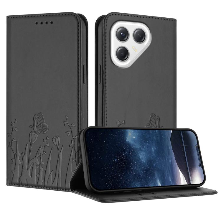 Tulips Butterfly Pattern Magnetic Vegan Leather Phone Case, For Tecno Pova Curve 2 5G, For Tecno Spark Go 3 / Pop 20 4G, For Tecno Spark 50 4G, For Tecno Camon 50 Pro 4G, For Tecno Camon 50 4G, For Tecno Pova Slim / Spark Slim, For Tecno Pova 7 5G     ...