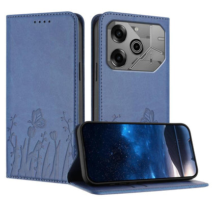 Tulips Butterfly Pattern Magnetic Vegan Leather Phone Case, For Tecno Spark 30 4G, For Tecno Spark 30C 4G, For Tecno Pova 6 Neo 4G, For Tecno Pova 6 / Pova 6 Pro, For Tecno Camon 30 Pro, For Tecno Spark 20 Pro, For Tecno Spark 20 / Spark 20C / Pop 8   ...