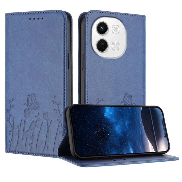 Tulips Butterfly Pattern Magnetic Vegan Leather Phone Case, For Tecno Camon 40 Pro 4G, For Tecno Camon 40 Premier, For Tecno Camon 40, For Tecno Camon 40 Pro 5G, For Tecno Spark 30C 5G / Pop 9 5G, For Tecno Spark Go 1 / Pop 9 4G, For Tecno Camon 30S   ...
