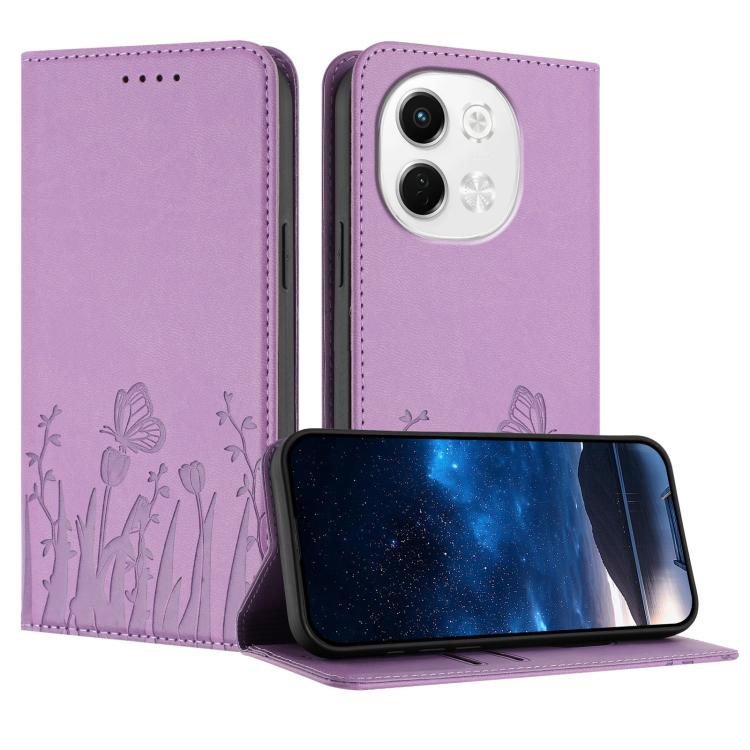 Tulips Butterfly Pattern Magnetic Vegan Leather Phone Case, For Tecno Camon 40 Pro 4G, For Tecno Camon 40 Premier, For Tecno Camon 40, For Tecno Camon 40 Pro 5G, For Tecno Spark 30C 5G / Pop 9 5G, For Tecno Spark Go 1 / Pop 9 4G, For Tecno Camon 30S   ...