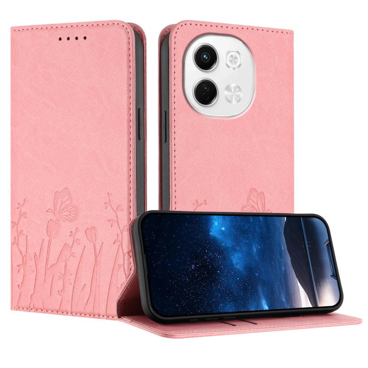 Tulips Butterfly Pattern Magnetic Vegan Leather Phone Case, For Tecno Camon 40 Pro 4G, For Tecno Camon 40 Premier, For Tecno Camon 40, For Tecno Camon 40 Pro 5G, For Tecno Spark 30C 5G / Pop 9 5G, For Tecno Spark Go 1 / Pop 9 4G, For Tecno Camon 30S   ...