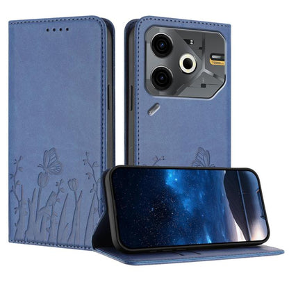 Tulips Butterfly Pattern Magnetic Vegan Leather Phone Case, For Tecno Spark 30 4G, For Tecno Spark 30C 4G, For Tecno Pova 6 Neo 4G, For Tecno Pova 6 / Pova 6 Pro, For Tecno Camon 30 Pro, For Tecno Spark 20 Pro, For Tecno Spark 20 / Spark 20C / Pop 8   ...