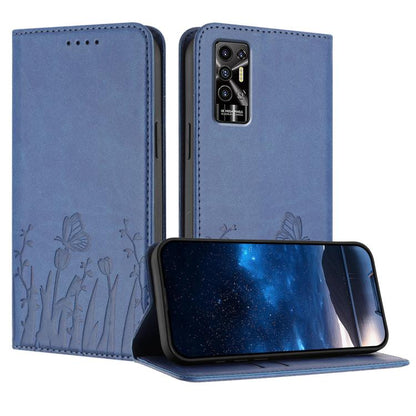 Tulips Butterfly Pattern Magnetic Vegan Leather Phone Case, For Tecno Camon 20 / Camon 20 Pro 4G, For Tecno Spark Go 2023 / Pop 7 / Pop 7 Pro, For Tecno Spark 10C, For Tecno Spark 10 4G, For Tecno Spark 10 Pro, For Tecno Pova 4, For Tecno Pova 3